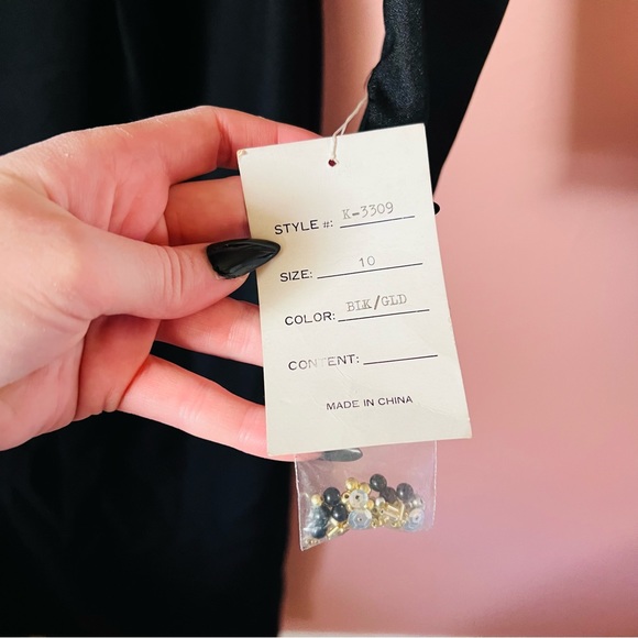 BNWT sequin and beaded vintage gown with open back 80s 1980s - Picture 5 of 6